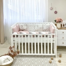 Set lenjerie patut bebe 7 piese Bambi roz (4)